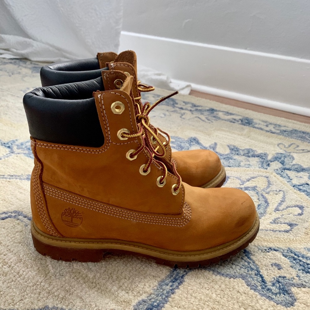 Timberland Wheat Tan Lace-Up Waterproof Work Boots - Picture 3 of 7